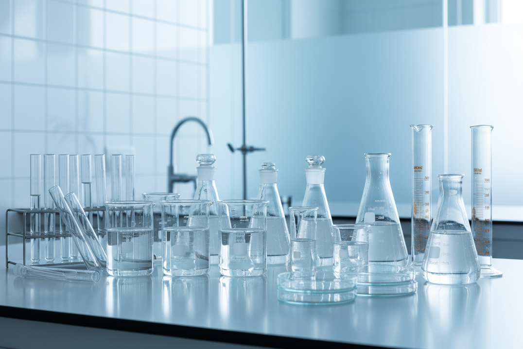 scientific laboratory glassware