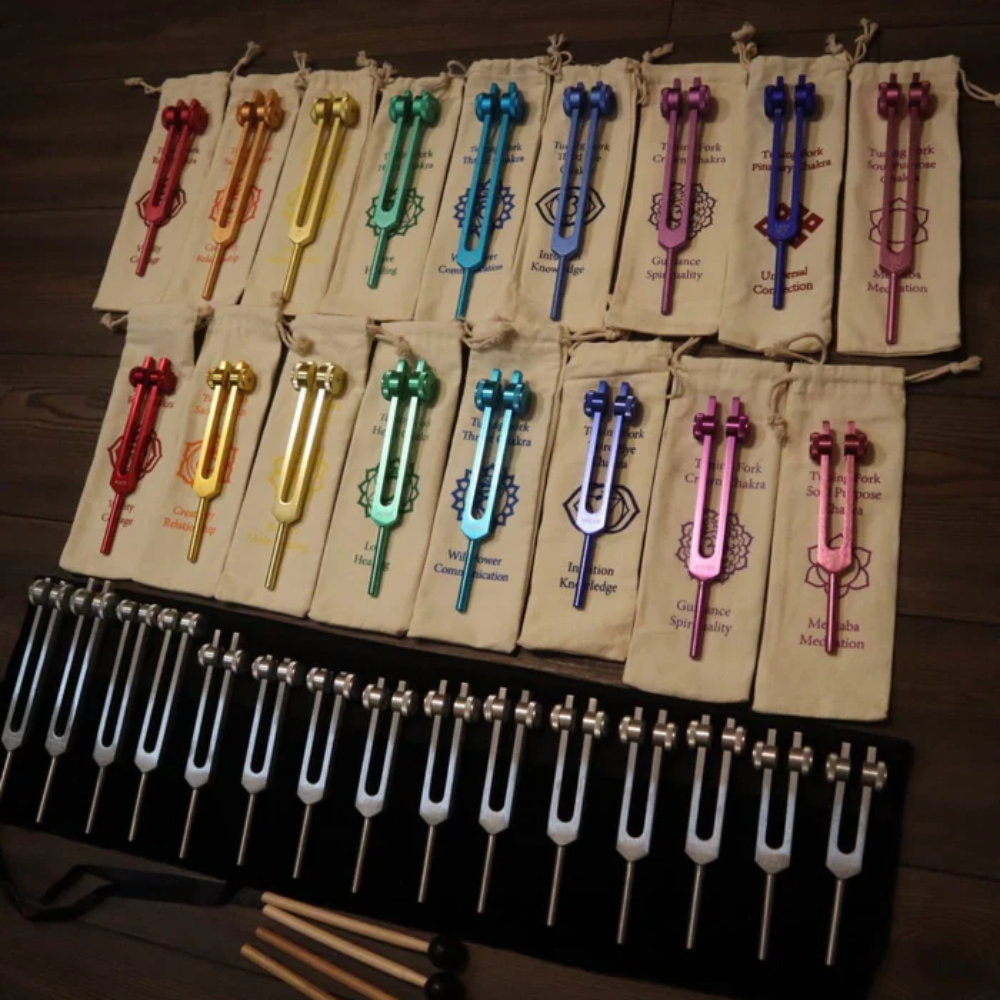 32pc Solfeggio,Chakra & Human Biology Tuning Fork Full Set