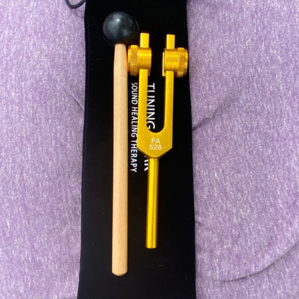 432 Hz & 528 Hz Tuning Fork Set for Healing Therapy - Weighted Biofield Tuning Forks