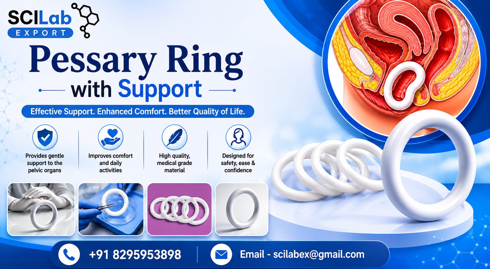 Pessary Ring with Support