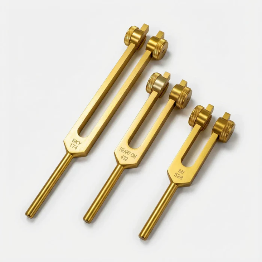 3pc Solfeggio Tuning Fork Set: 174, 432 & 528 Hz Healing Frequencies