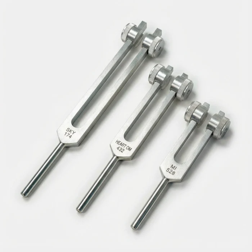 3pc Solfeggio Tuning Fork Set: 174, 432 & 528 Hz Healing Frequencies
