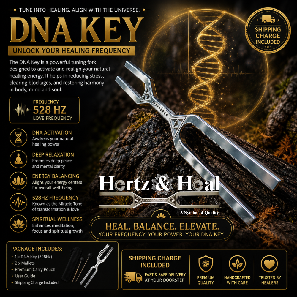 DNA Key Tuning Fork – Meditation & Healing Tools | 528Hz Sound Therapy Instrument