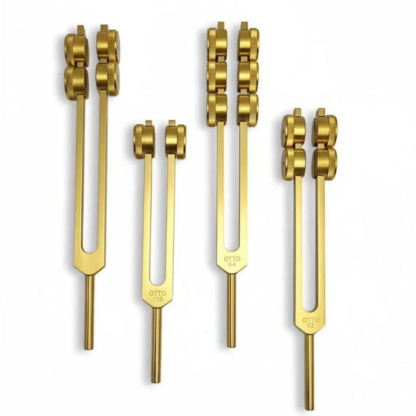 Professional Otto Tuners Weighted 4 Tuning Forks Set