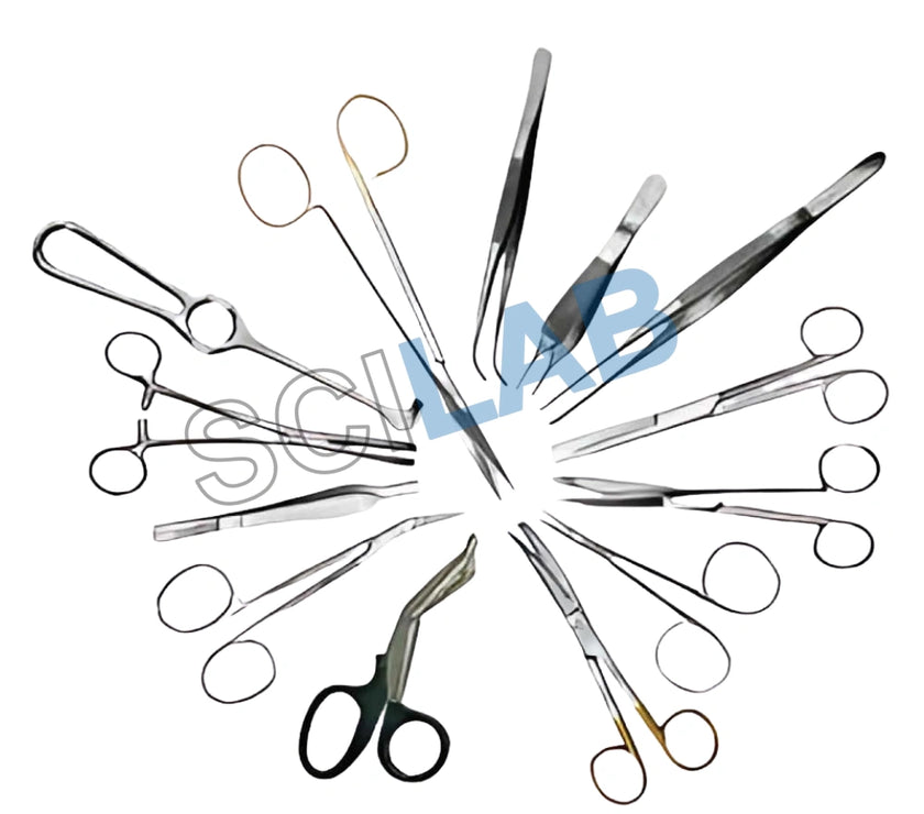 General Instrument Set: 18 Pcs for Minor Surgical Procedures
