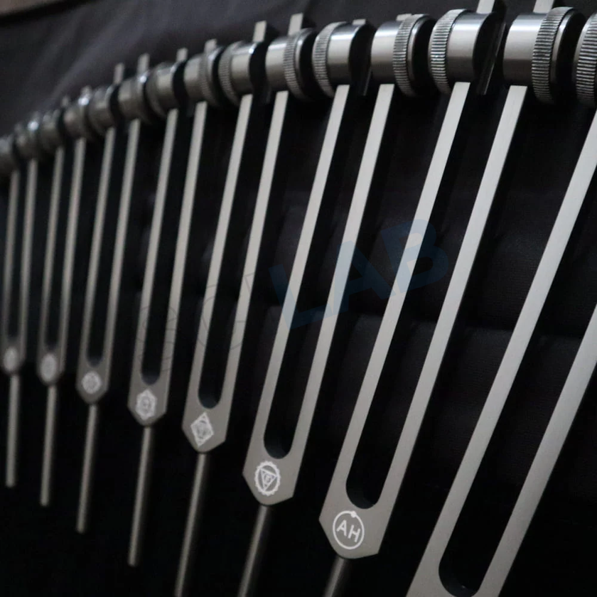 9pc Solfeggio Tuning Fork Set - Deep Resonance, Unweighted