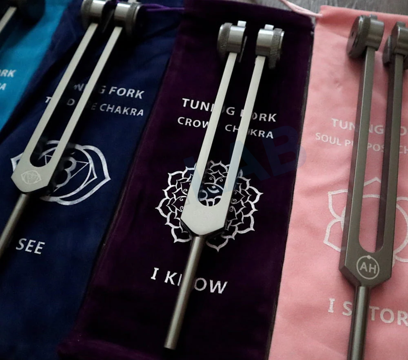 Solfeggio Tuning Fork Set - 9pc Chakra Tuning Fork for Healing - 0.25