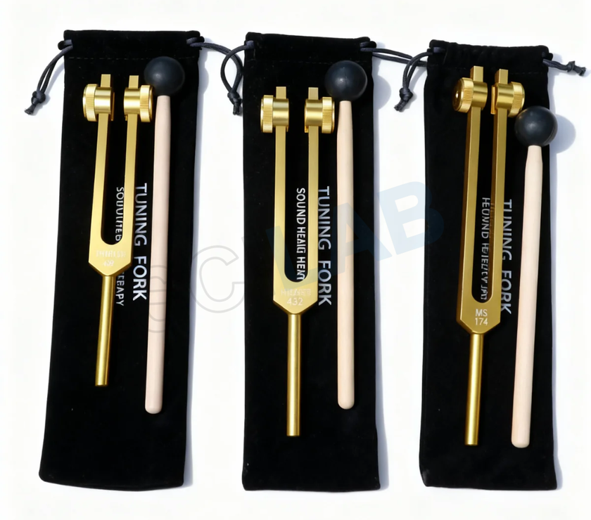 3pc Solfeggio Tuning Fork Set: 174, 432 & 528 Hz Healing Frequencies