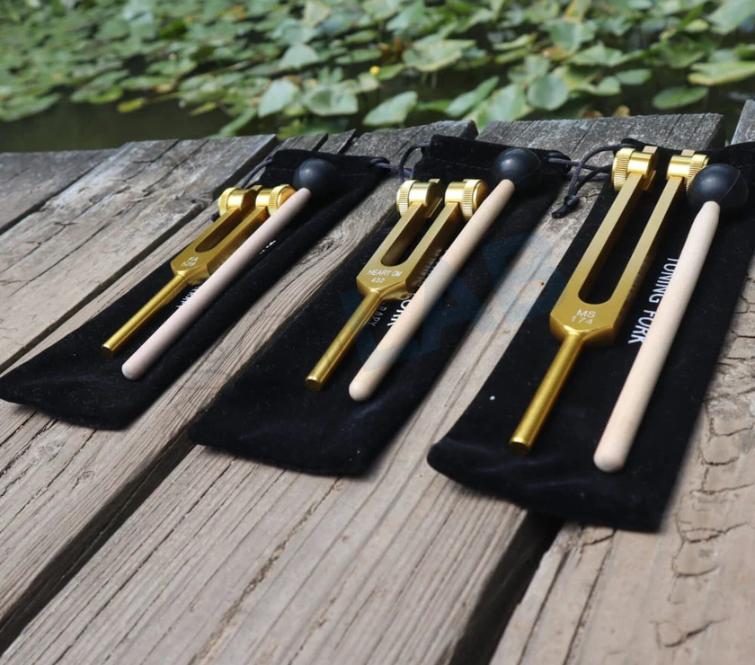 3pc Solfeggio Tuning Fork Set: 174, 432 & 528 Hz Healing Frequencies