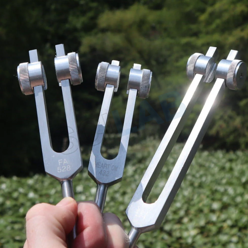3pc Solfeggio Tuning Fork Set: 174, 432 & 528 Hz Healing Frequencies