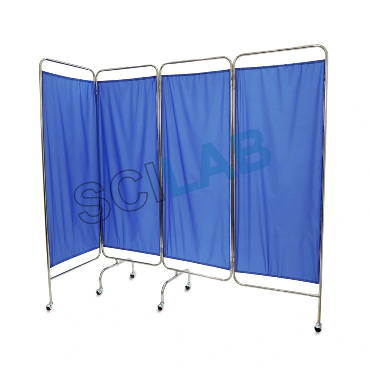 Hospital Folding Screen 3/4 Panels with Curtain Cloth