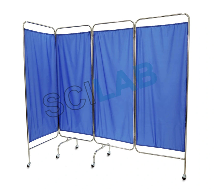 Hospital Folding Screen 3/4 Panels with Curtain Cloth