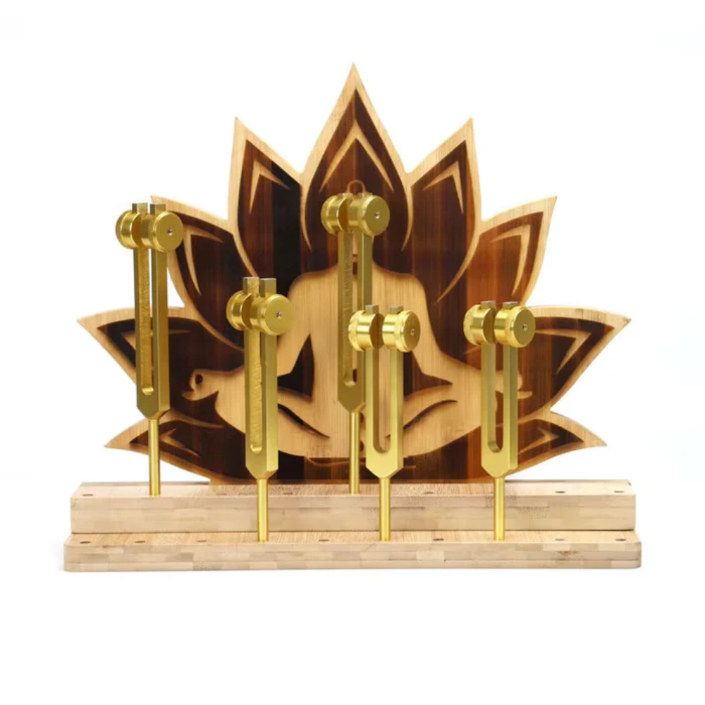 Chakra Tuning Fork Stand - 19 Capacity - Bamboo