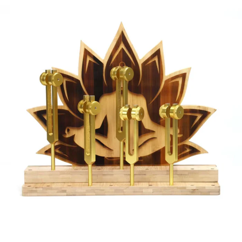 Chakra Tuning Fork Stand - 19 Capacity - Bamboo