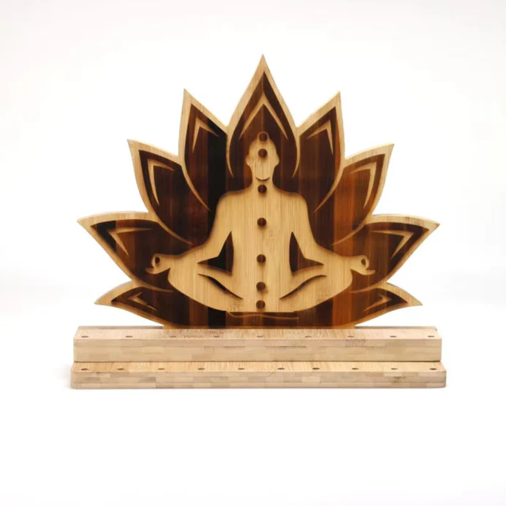 Chakra Tuning Fork Stand - 19 Capacity - Bamboo