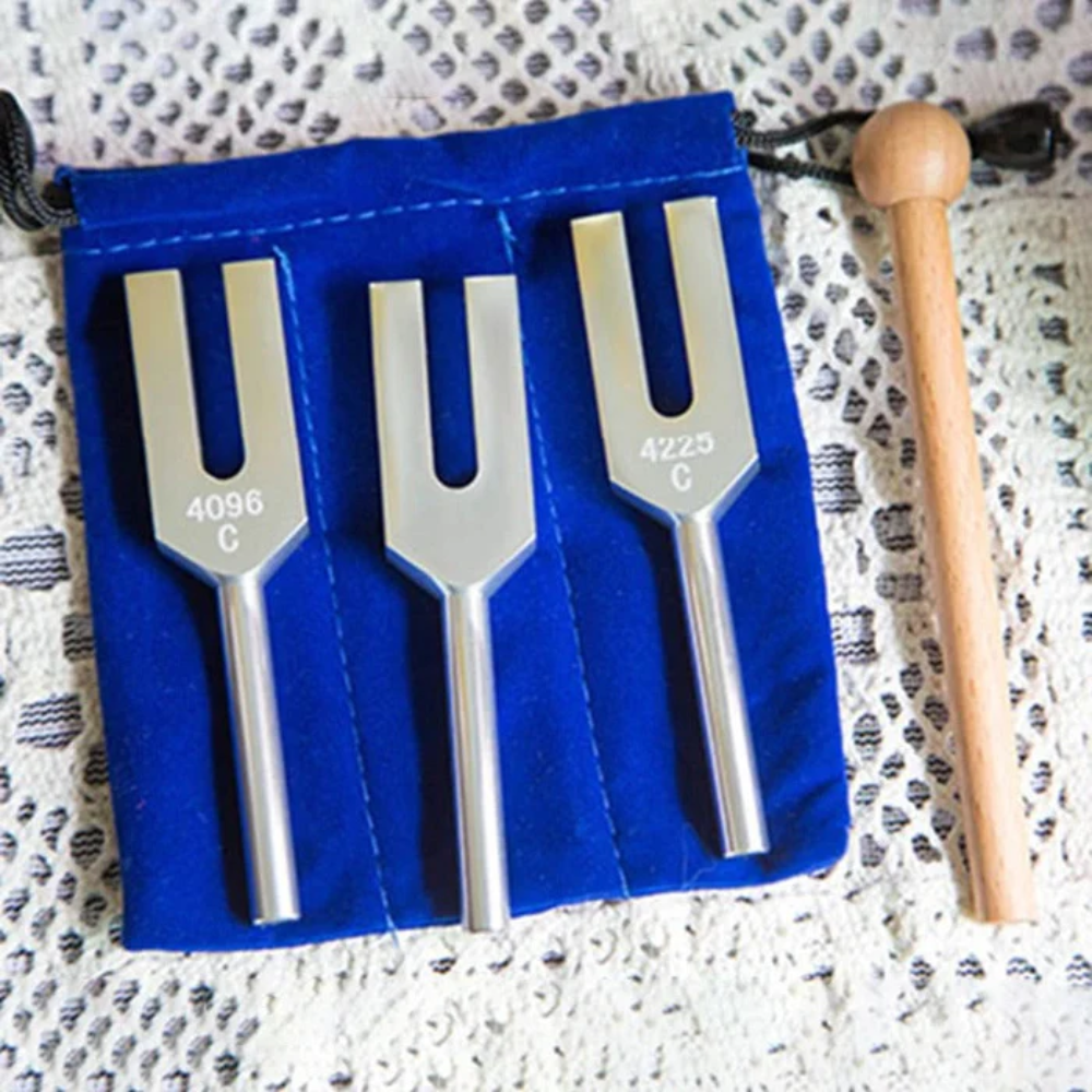 Angel Tuning Forks - 4096 Hz, 4160 Hz & 4225 Hz Tuning Fork Set for Healing Therapy